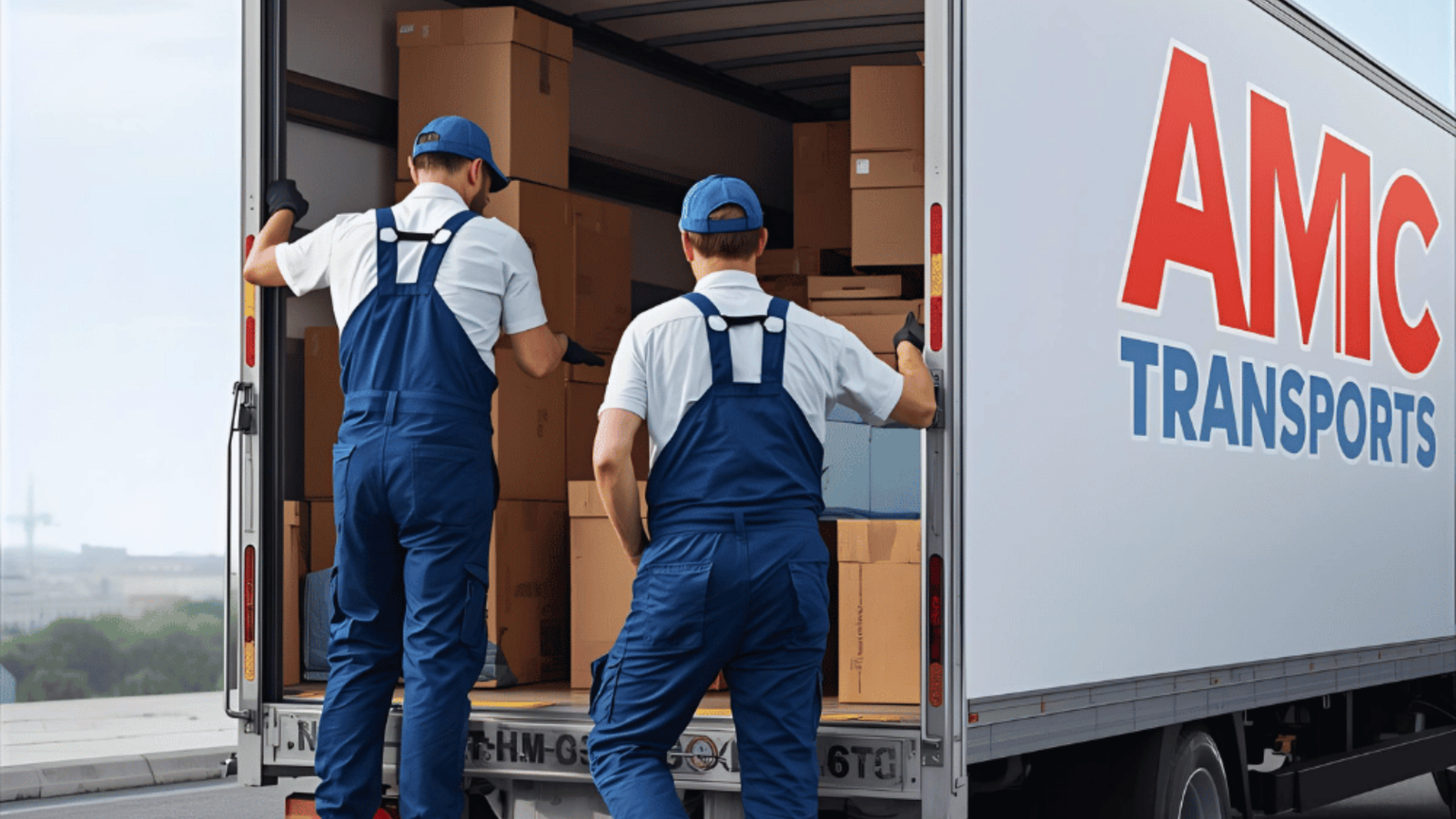 Équipe de déménageurs professionnels