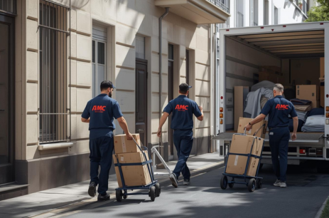 Équipe de déménageurs professionnels